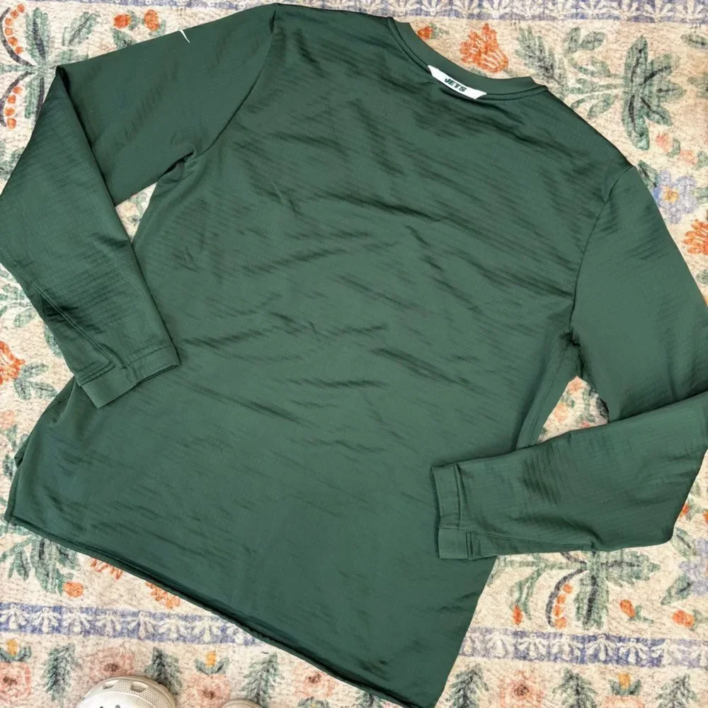 New York Jets NFL Nike Mens Large Green On Field Long Sleeve Fleece